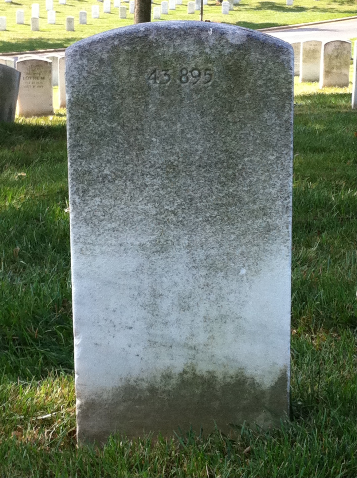 Back of headstone — Carl Anderson
