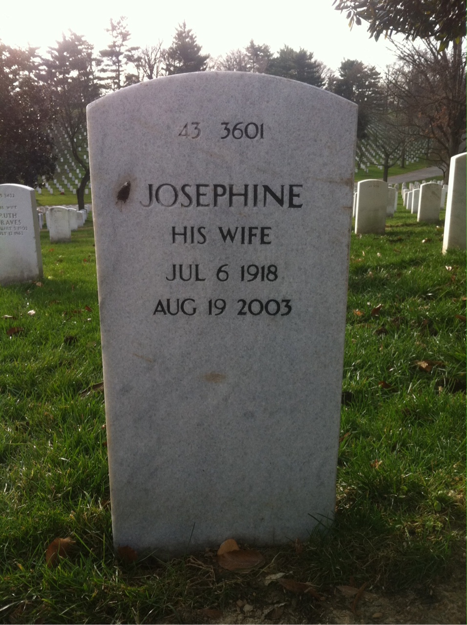 Back of headstone — Tony Buie