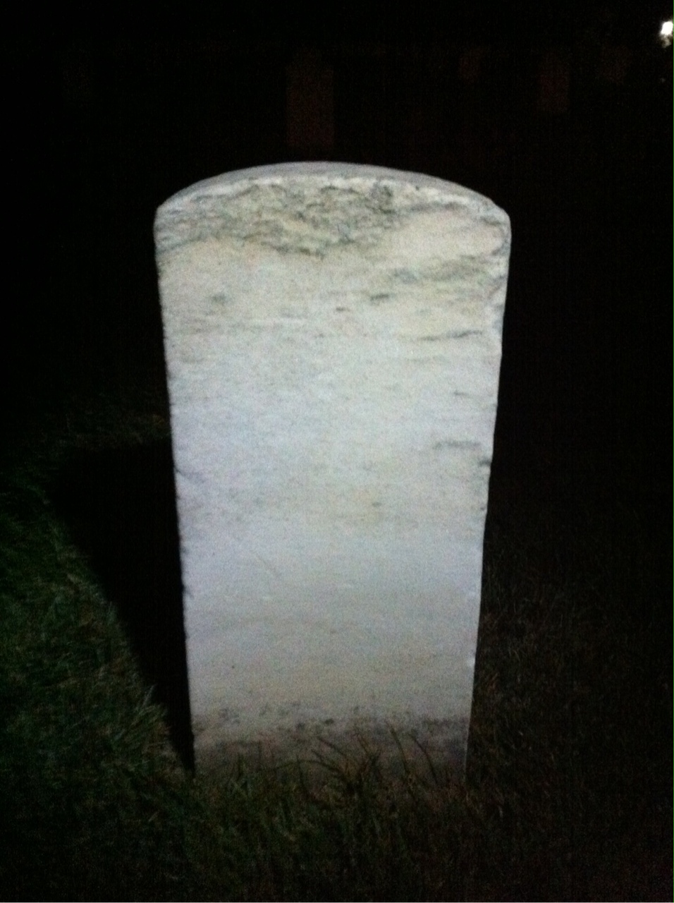 Back of headstone — Lyman Morris