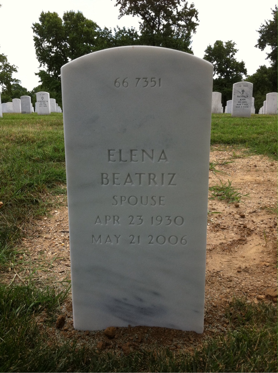 Back of headstone — Eddie Best