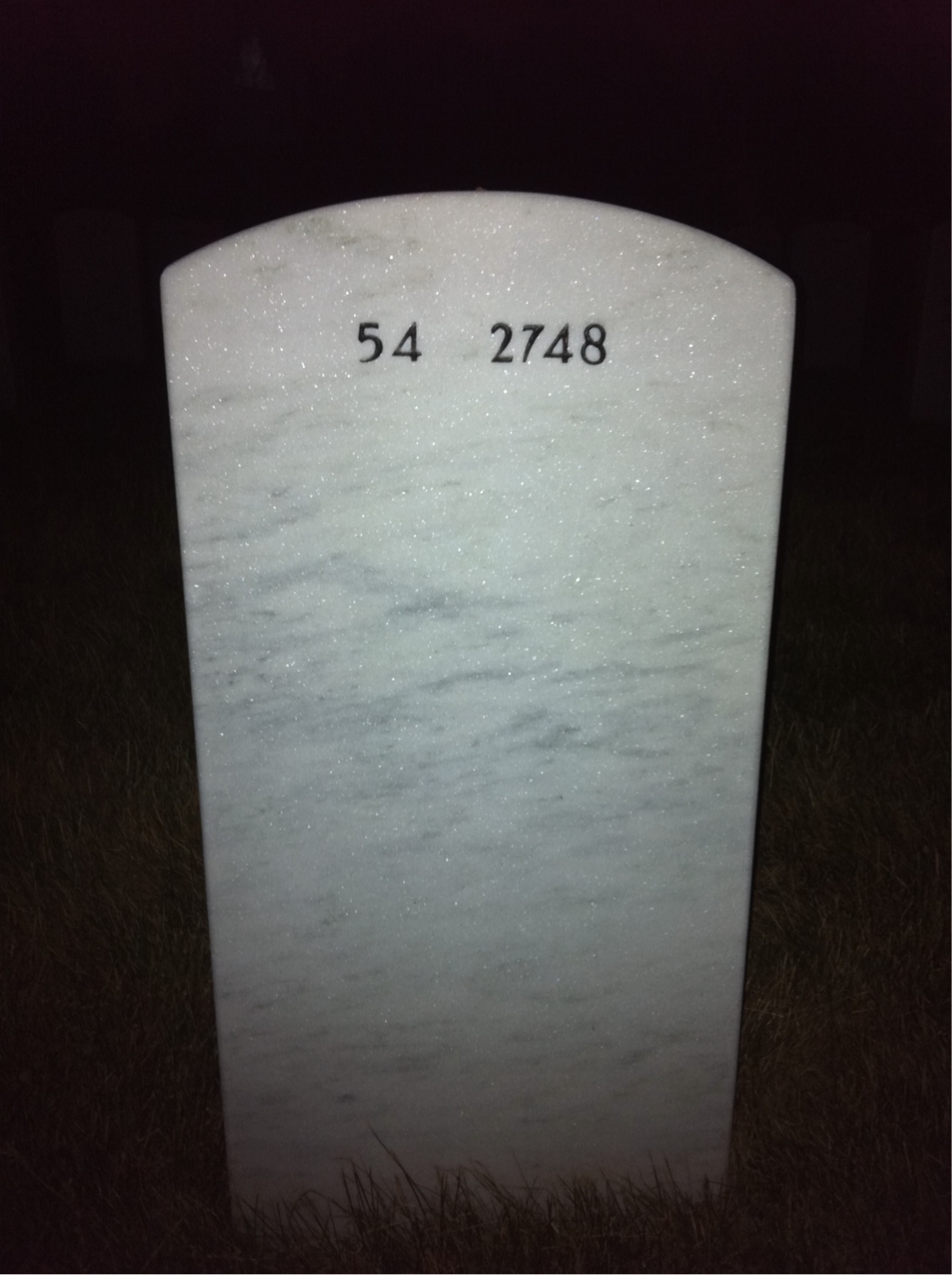 Back of headstone — William Bitney