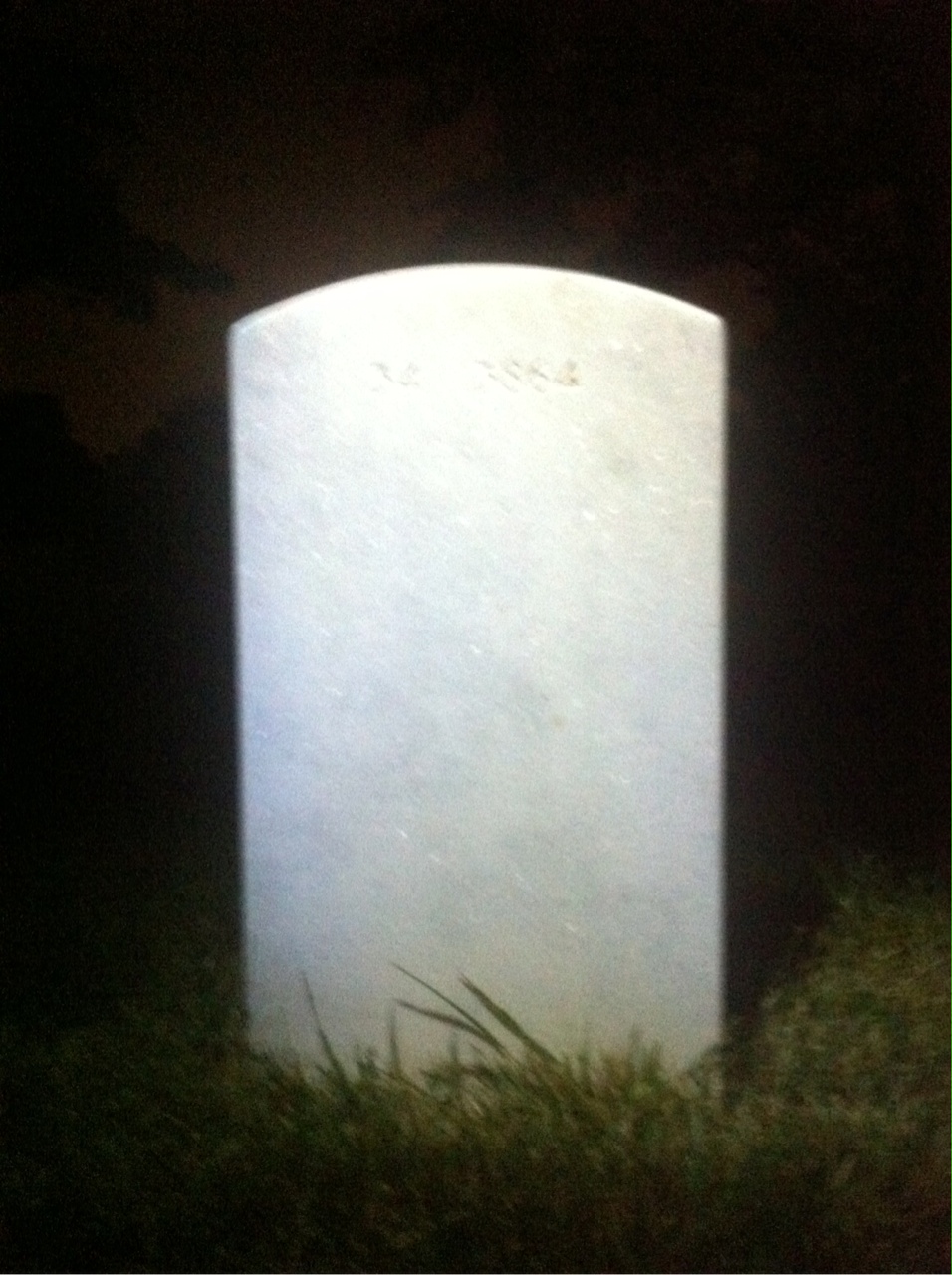 Back of headstone — John Maxwell