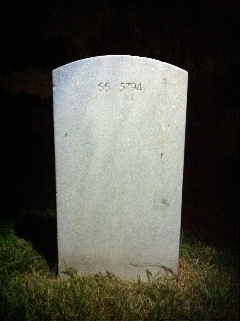 Back of headstone — Clell Ammerman