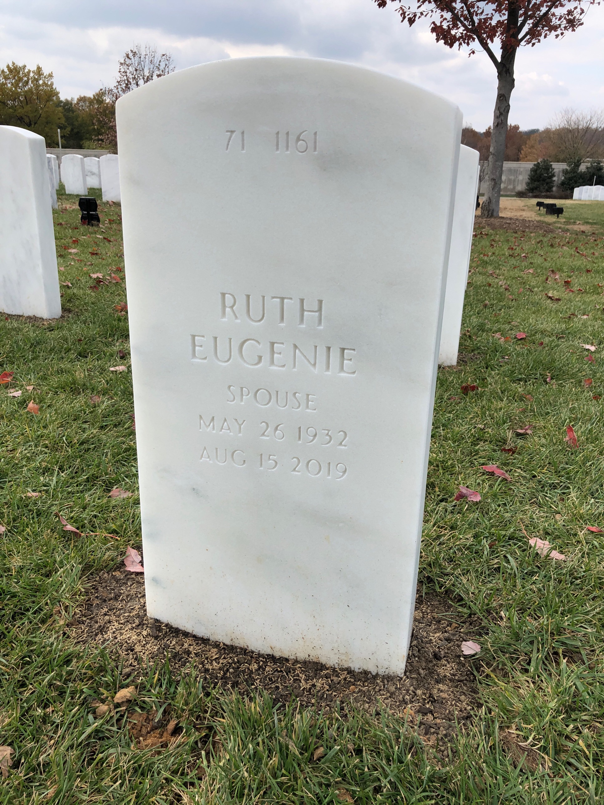 Back of headstone — George Baker