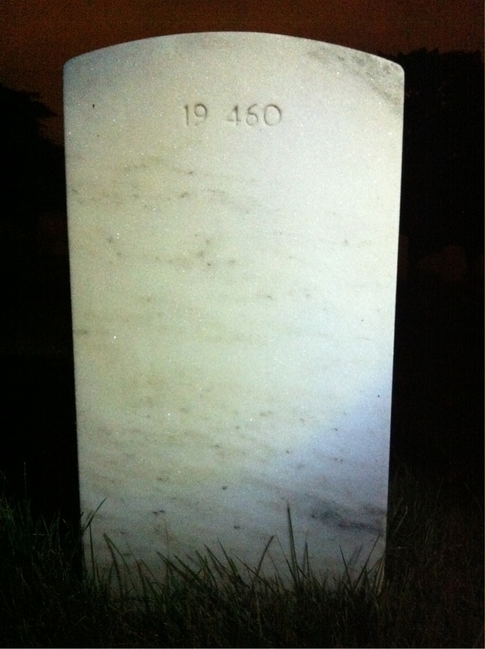 Back of headstone — Henry Barr