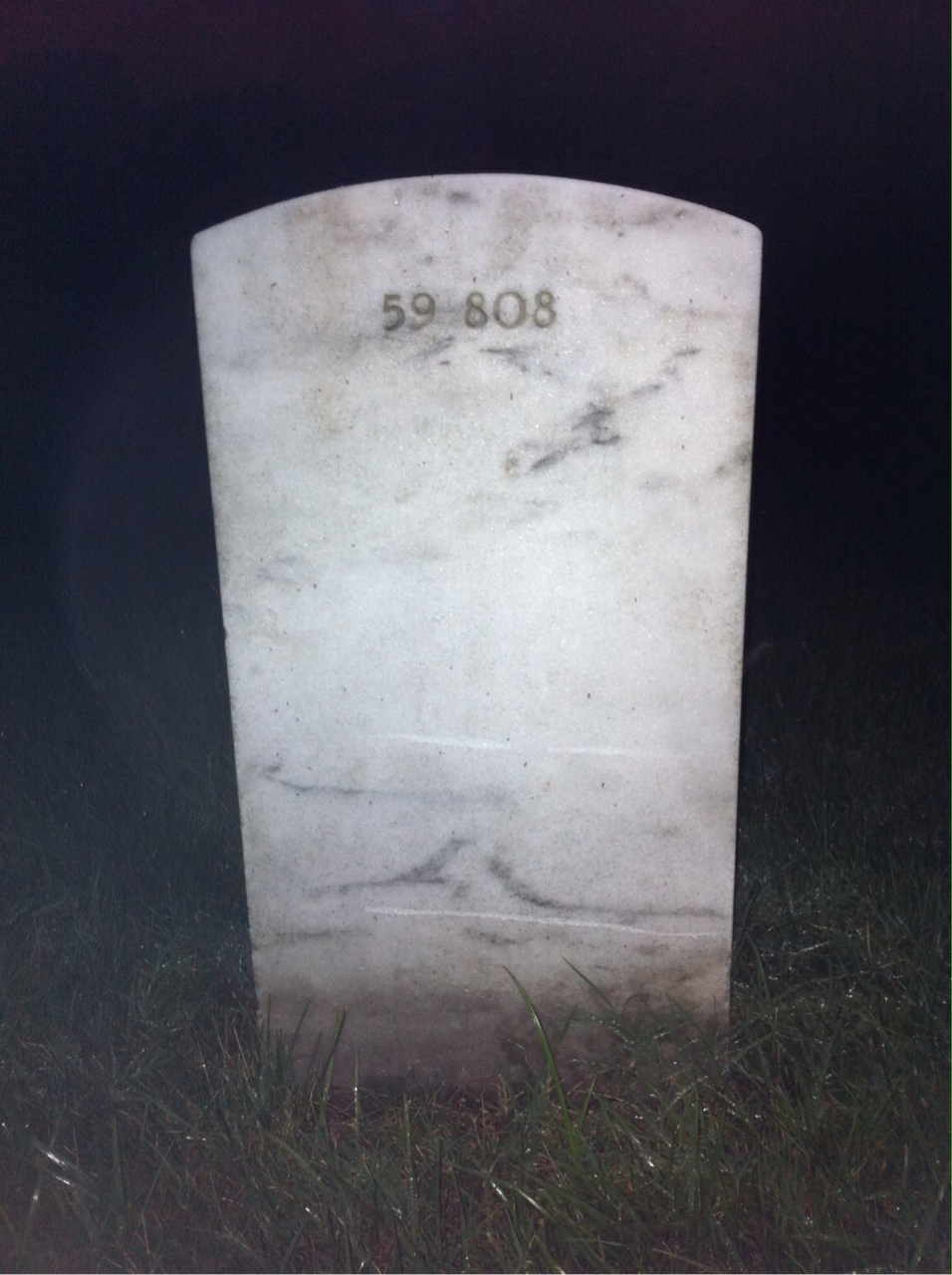 Back of headstone — Wallace Walker Cass