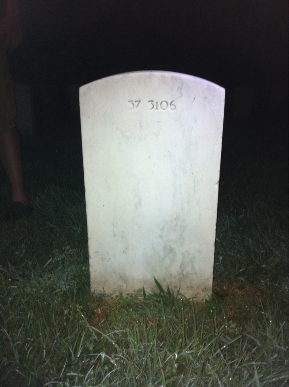 Back of headstone — Benjamin Babb