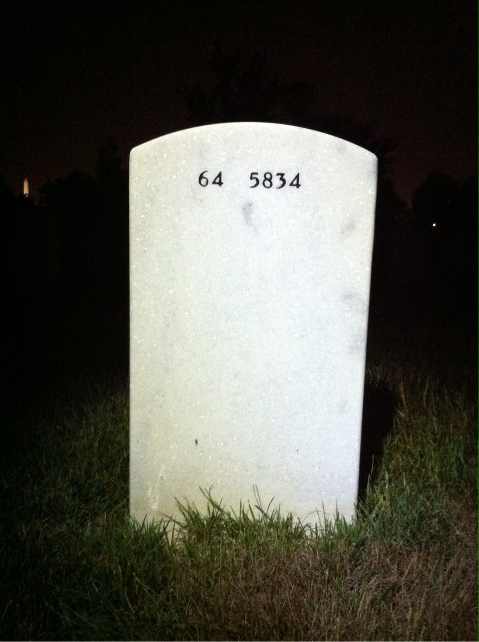 Back of headstone — William Wuest