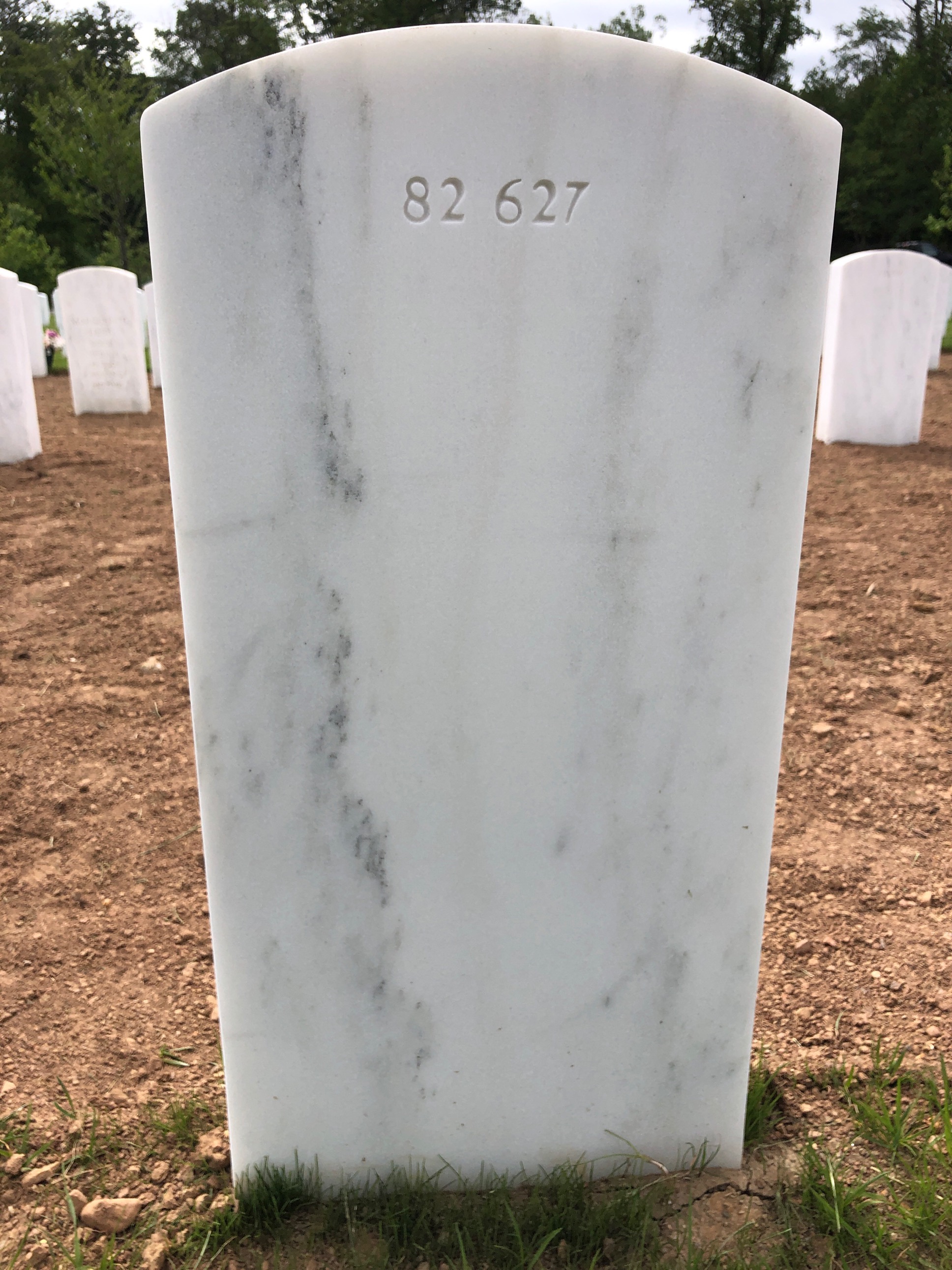 Back of headstone — William W Mathis