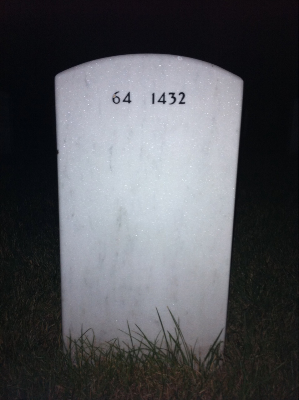 Back of headstone — George Goodman