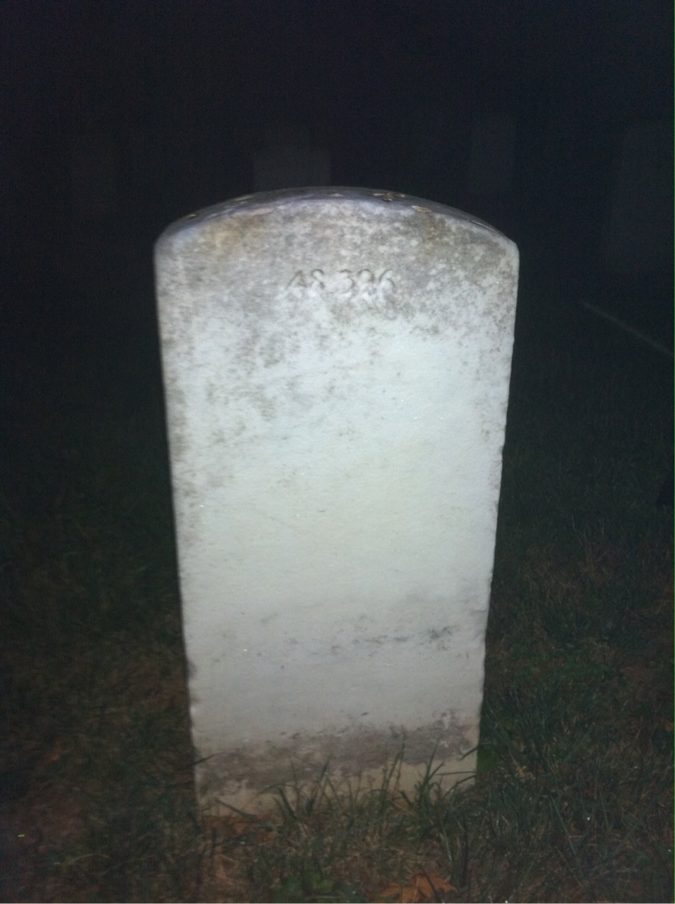 Back of headstone — Vincent Morris