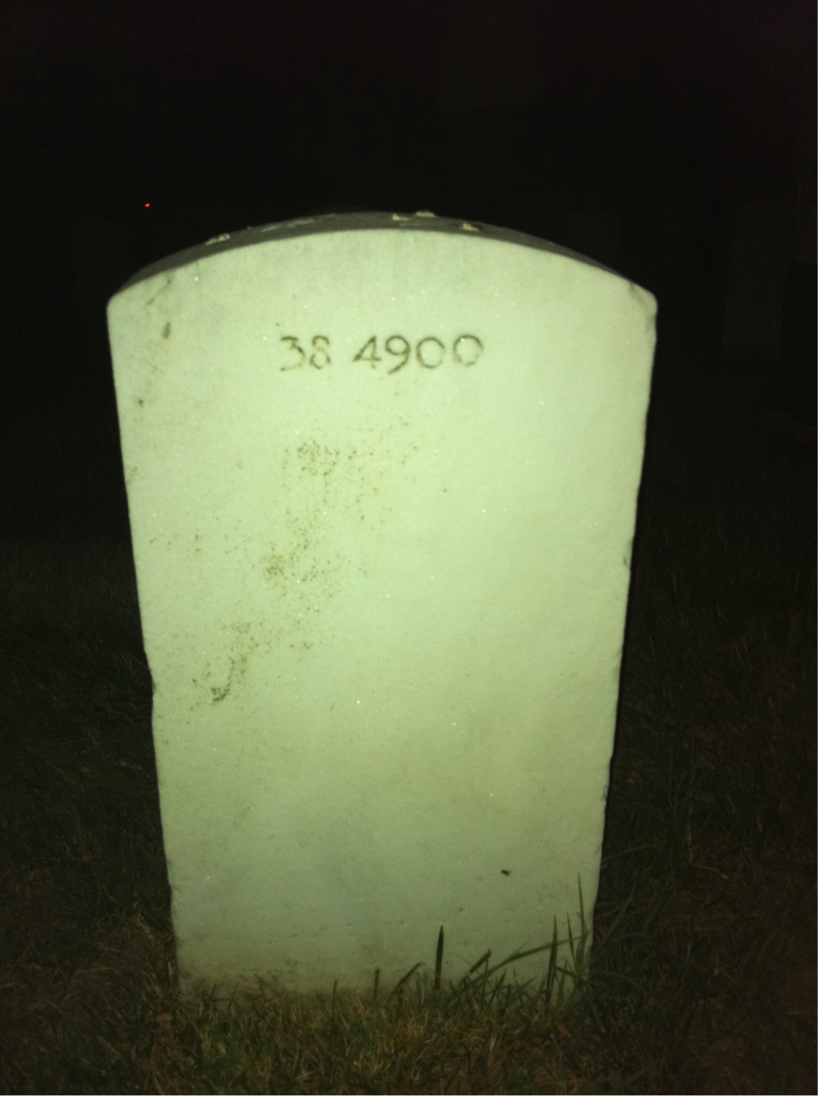 Back of headstone — William Mullen