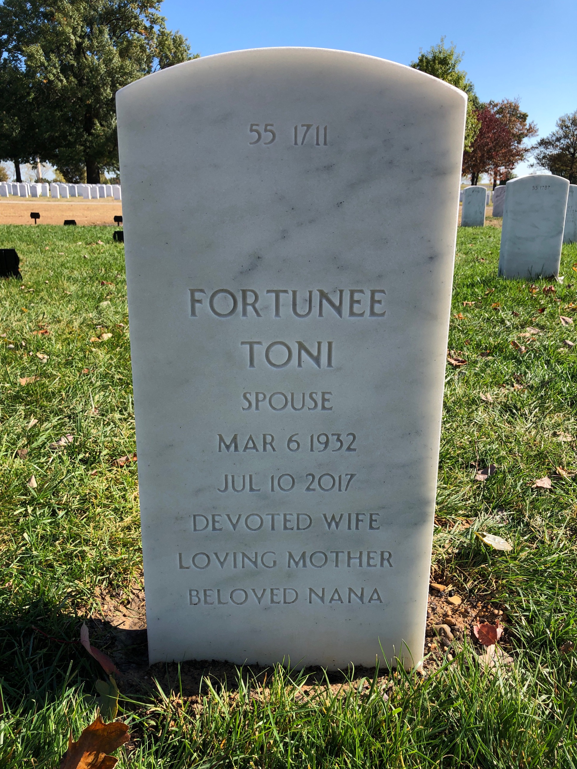 Back of headstone — Robert Miller