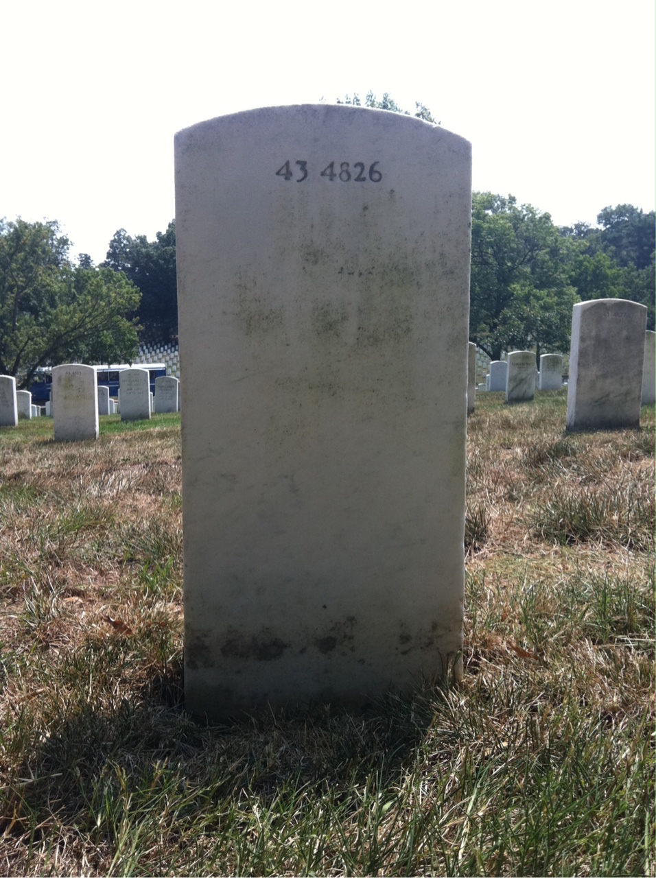 Back of headstone — Alfred Beckwith
