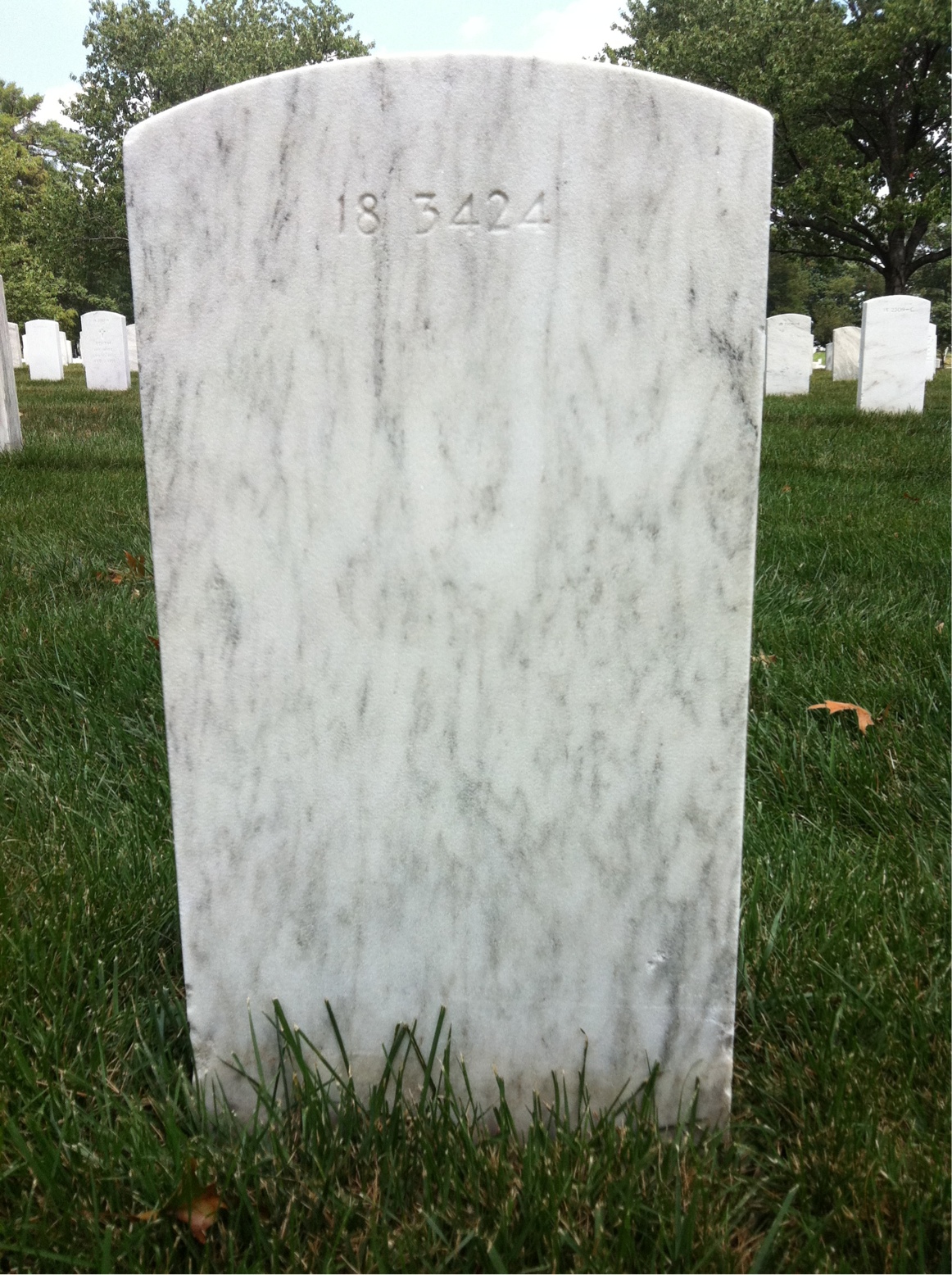Back of headstone — Bernard Armstrong