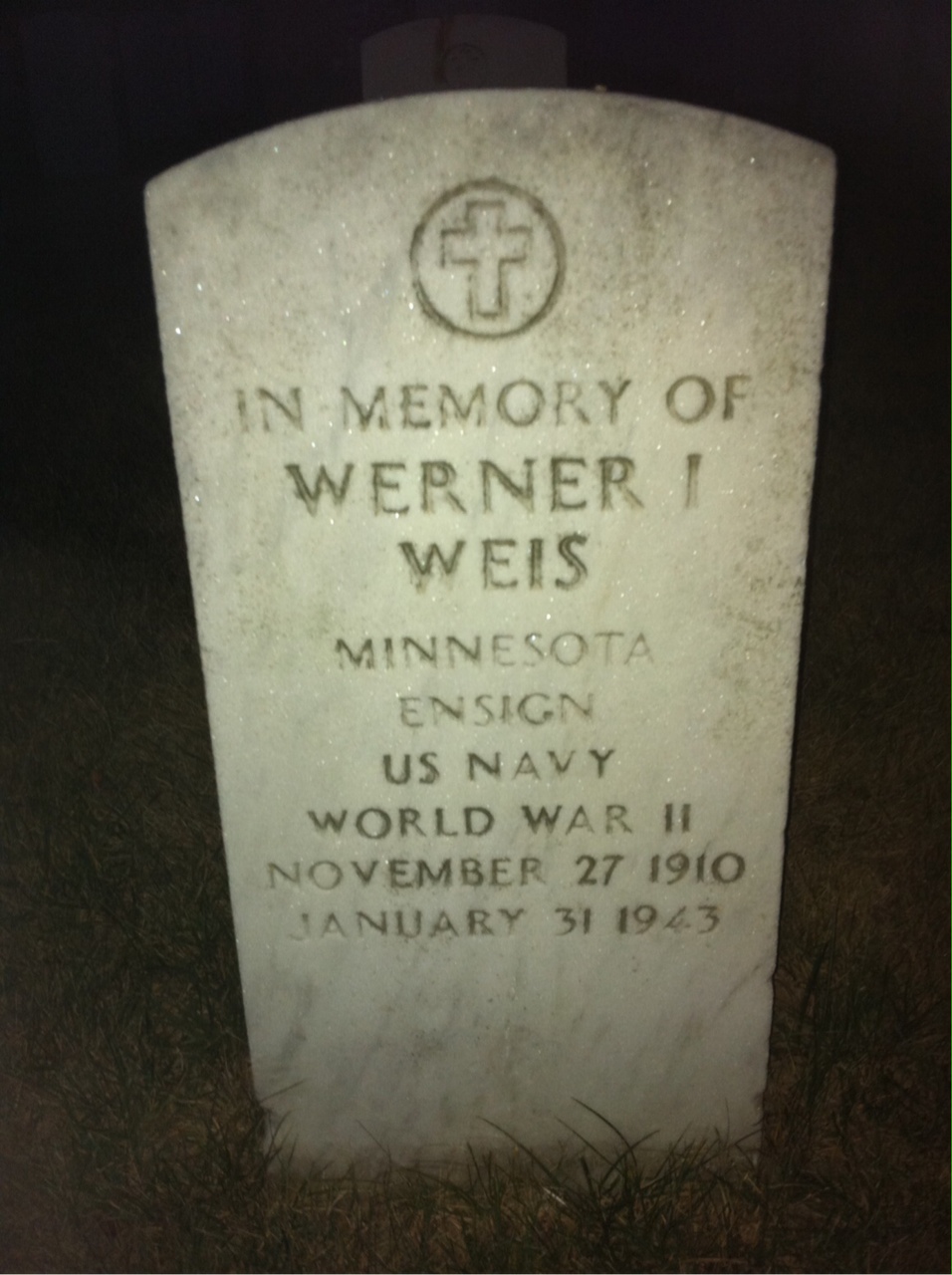 Headstone of Werner I Weis