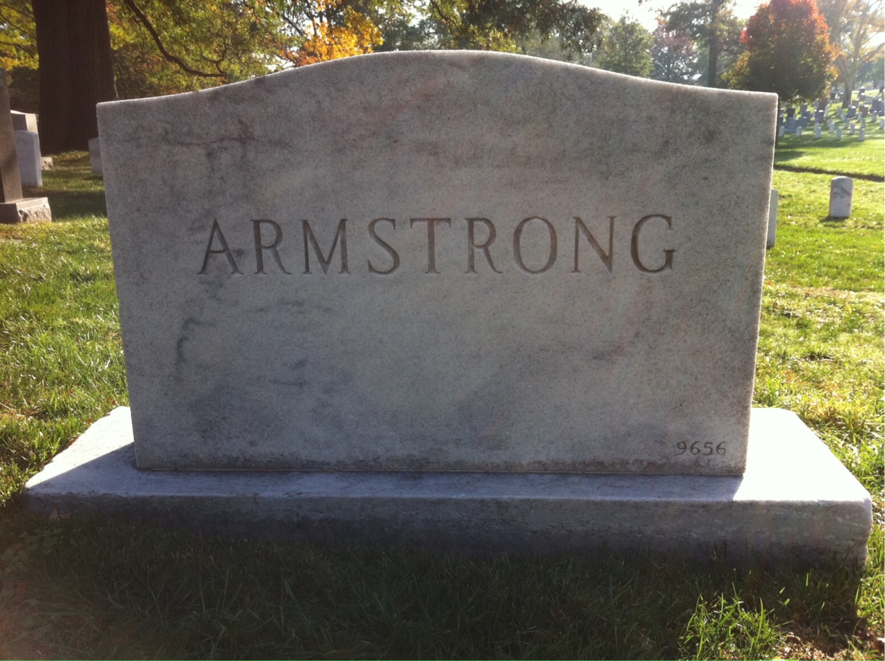 Back of headstone — Francis Armstrong