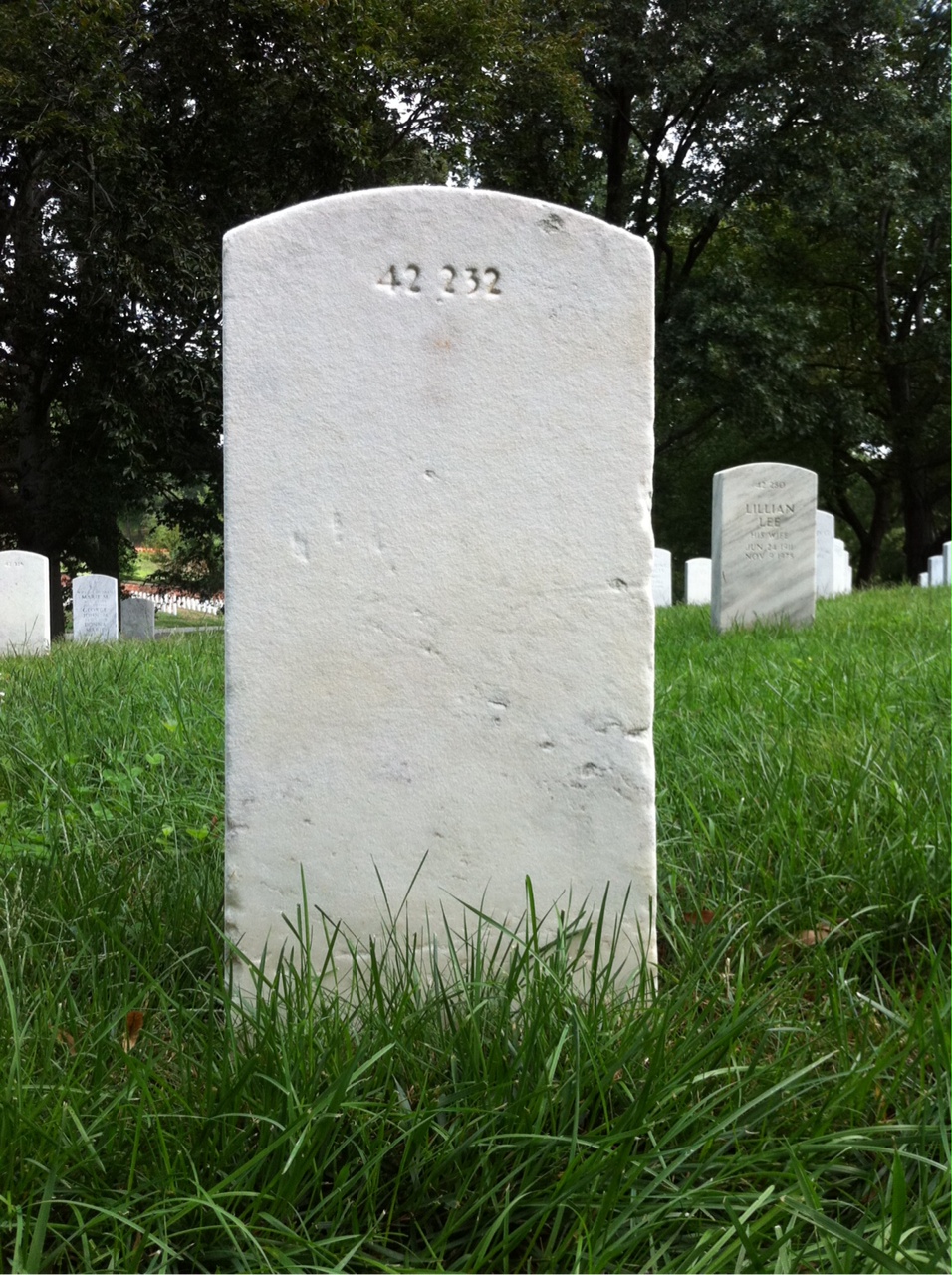 Back of headstone — Raymond Earl Buchanan