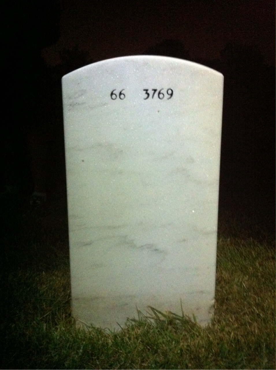 Back of headstone — Andrew Horton