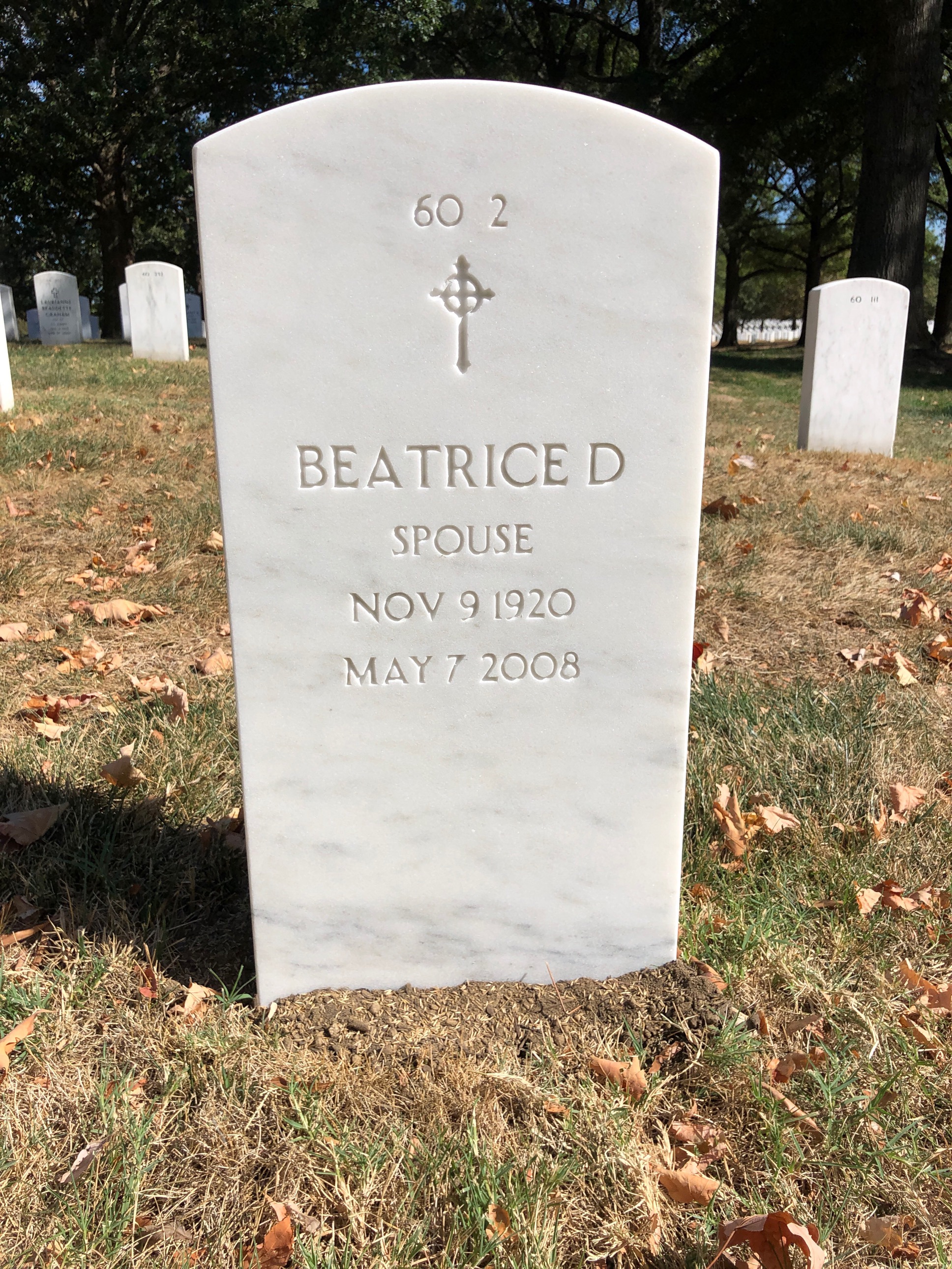 Back of headstone — Cyril Wofsy