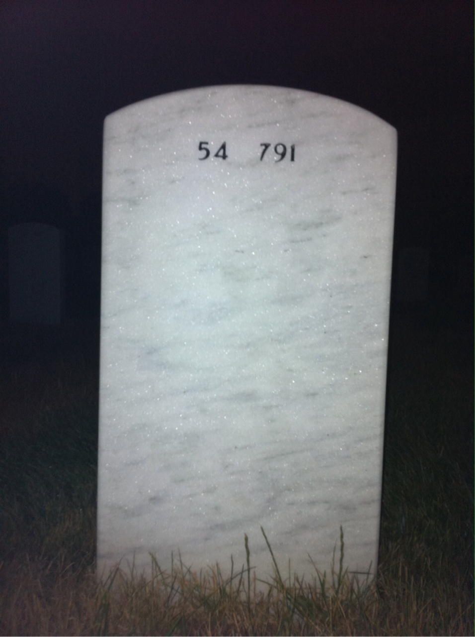 Back of headstone — Maxie Yates
