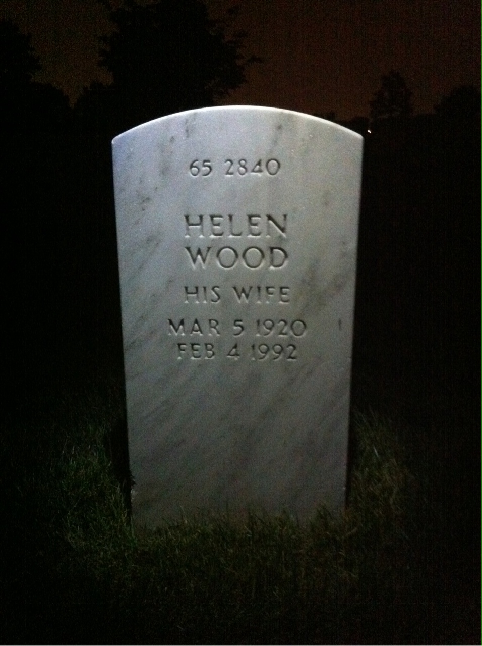 Back of headstone — James M Donohoe