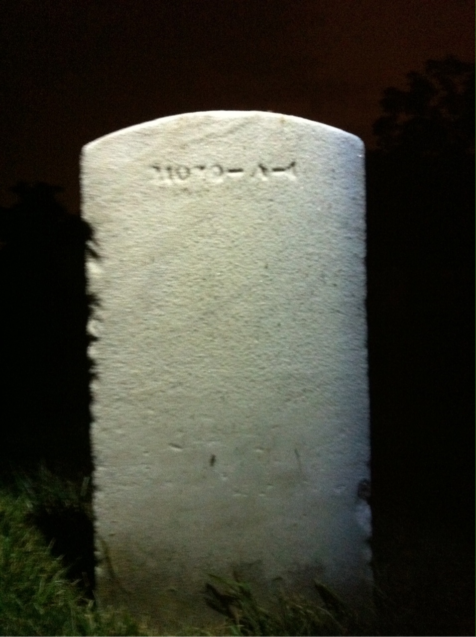 Back of headstone — Charles Mounce