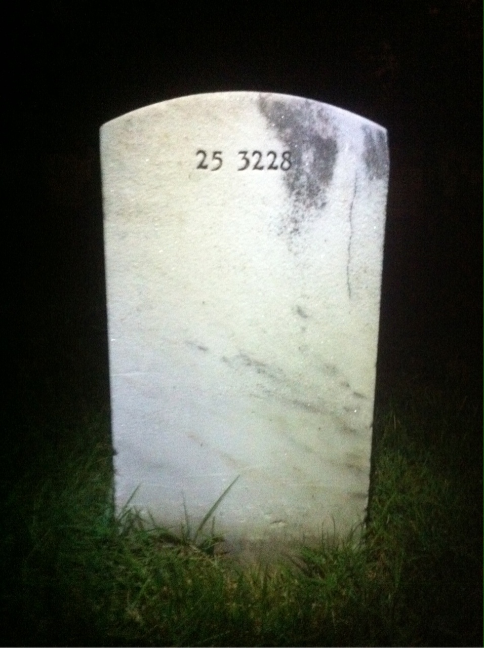 Back of headstone — Morris Mckeithan