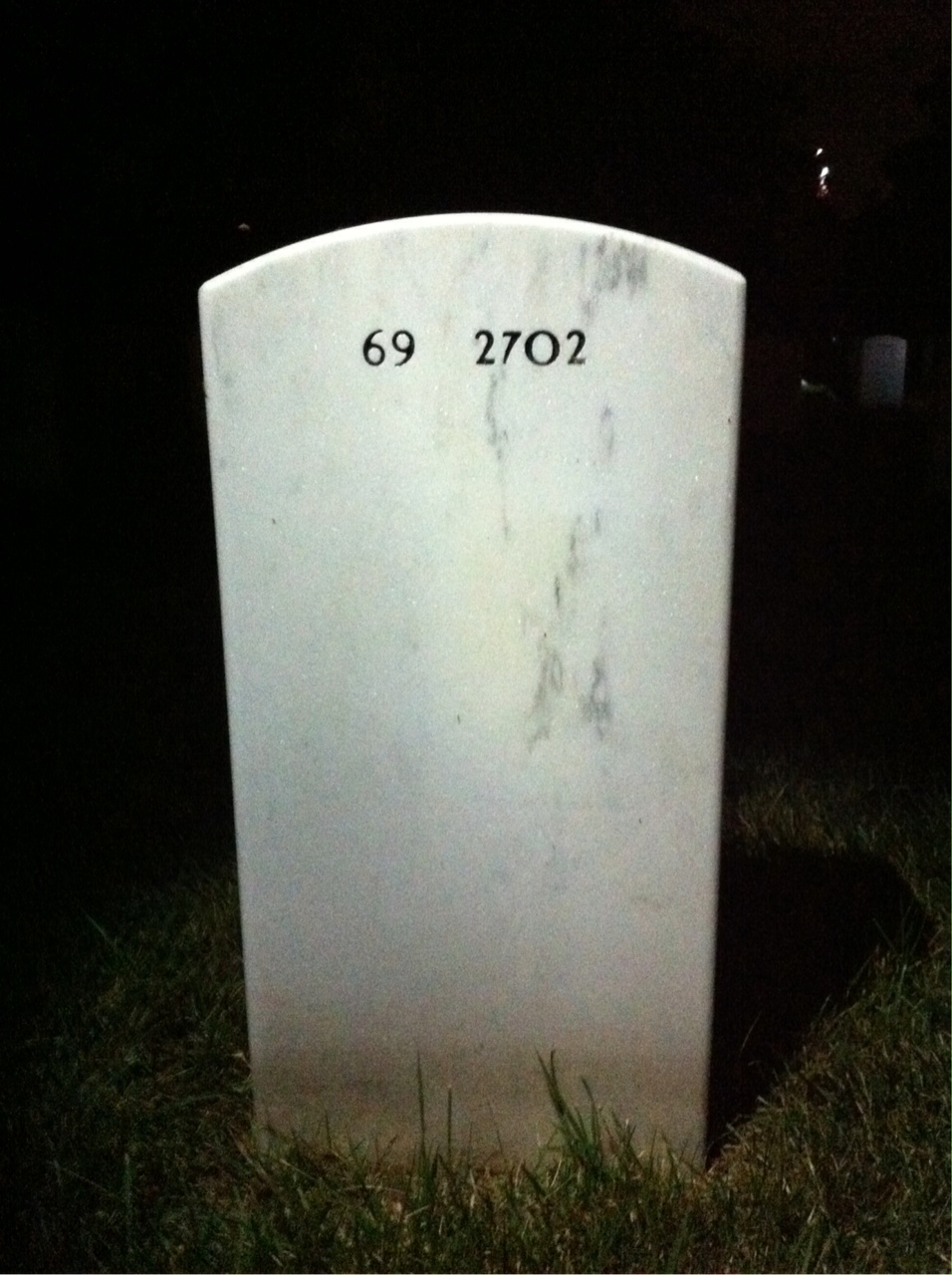 Back of headstone — Jerry Hunter