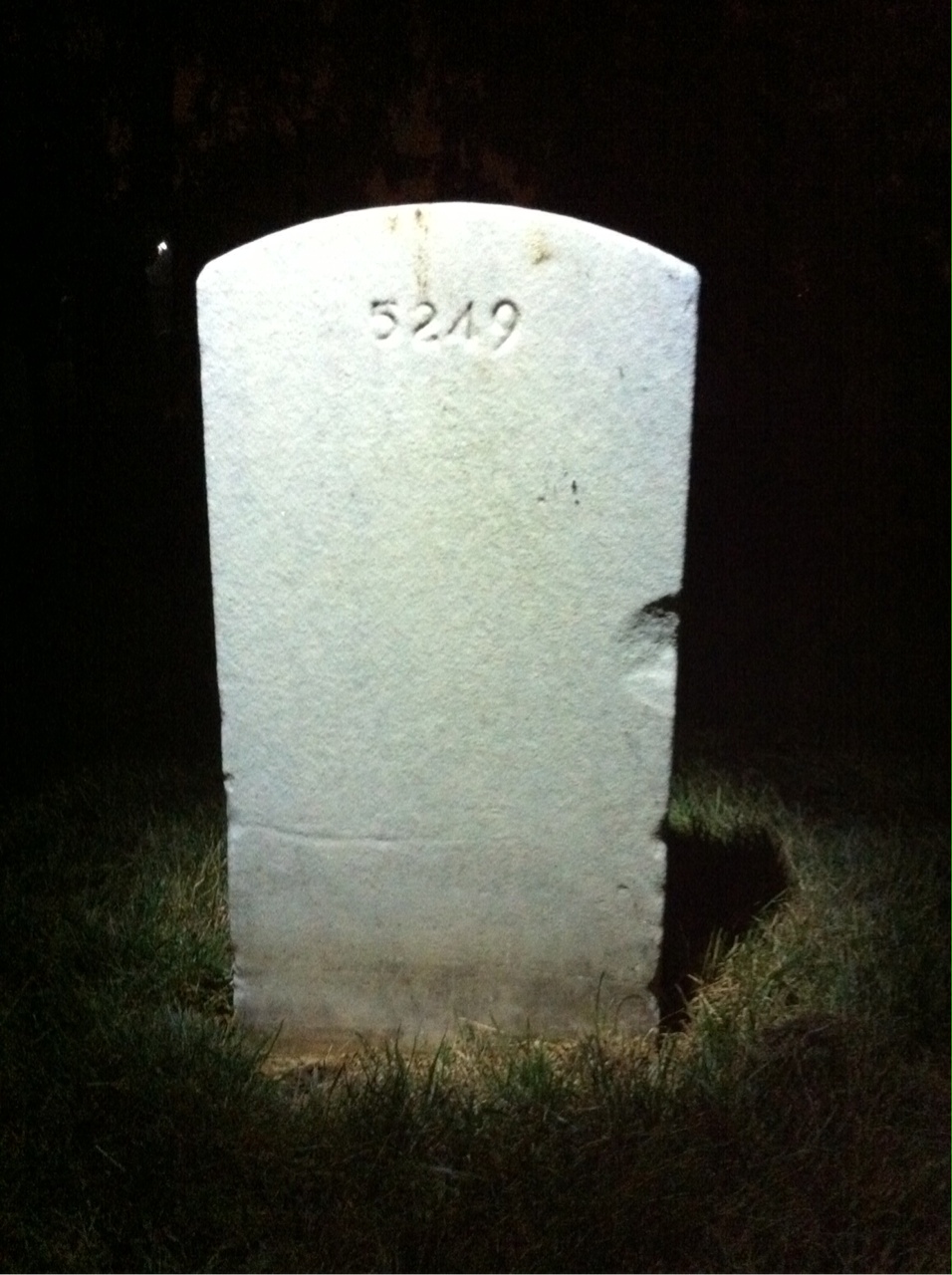 Back of headstone — Joseph Moss
