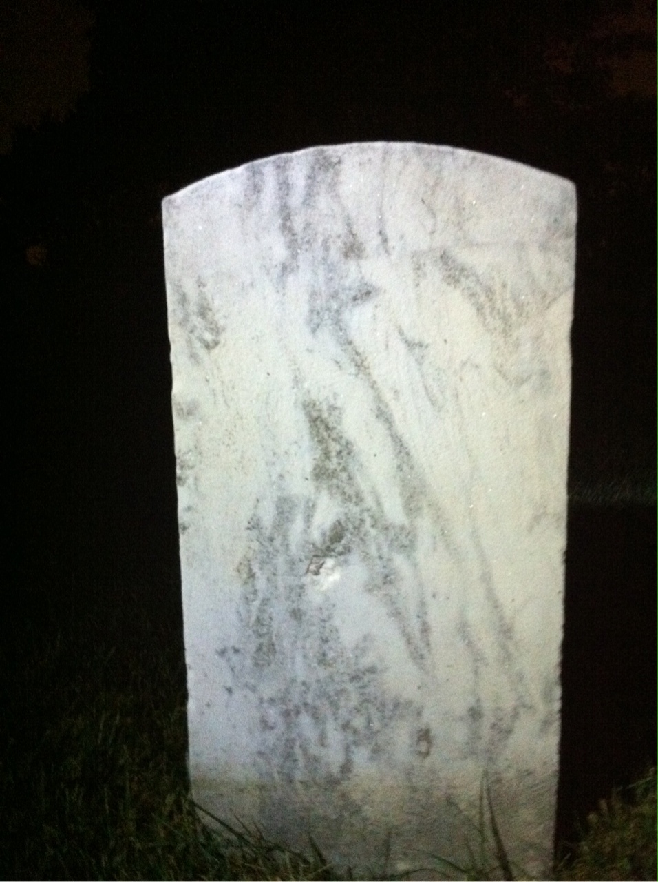 Back of headstone — George Monroe