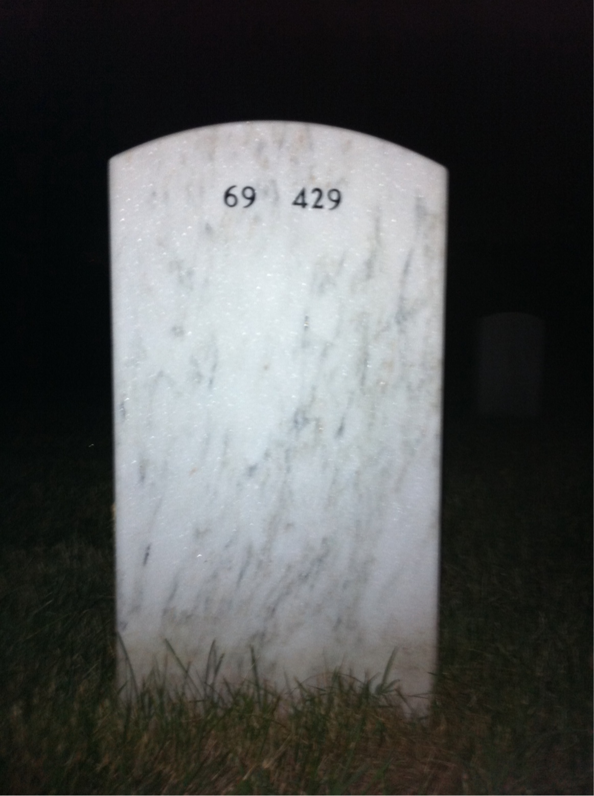 Back of headstone — William Shafer