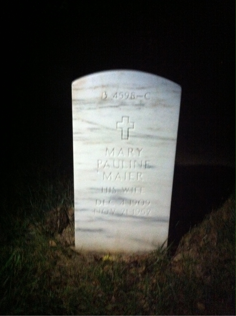 Back of headstone — William Bennett