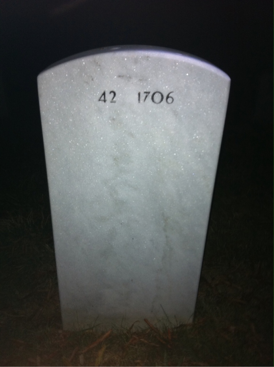 Back of headstone — Ernest Scott