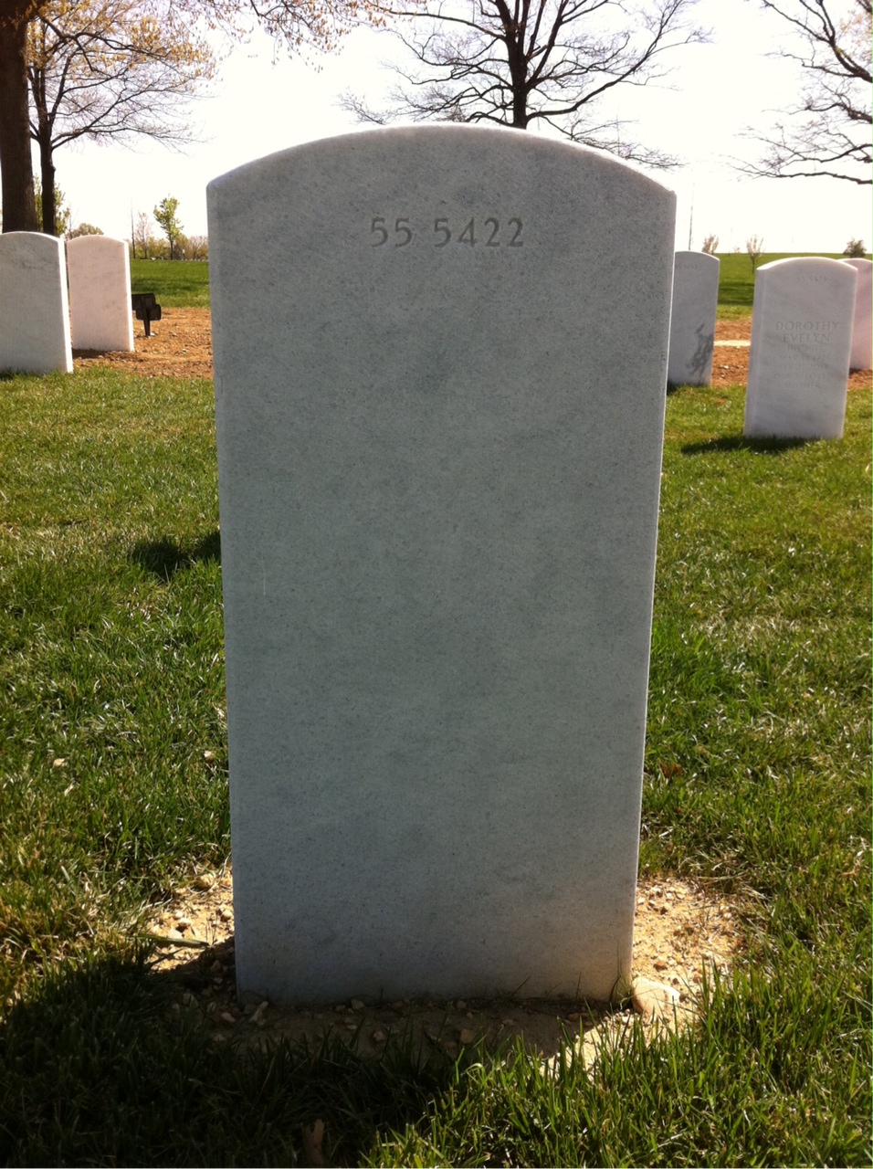 Back of headstone — David Boyd Cofer
