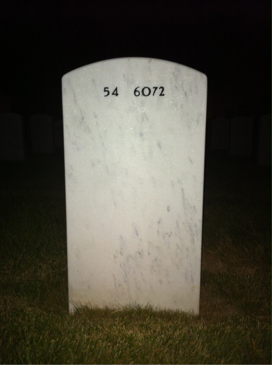 Back of headstone — William Aaron Daniels