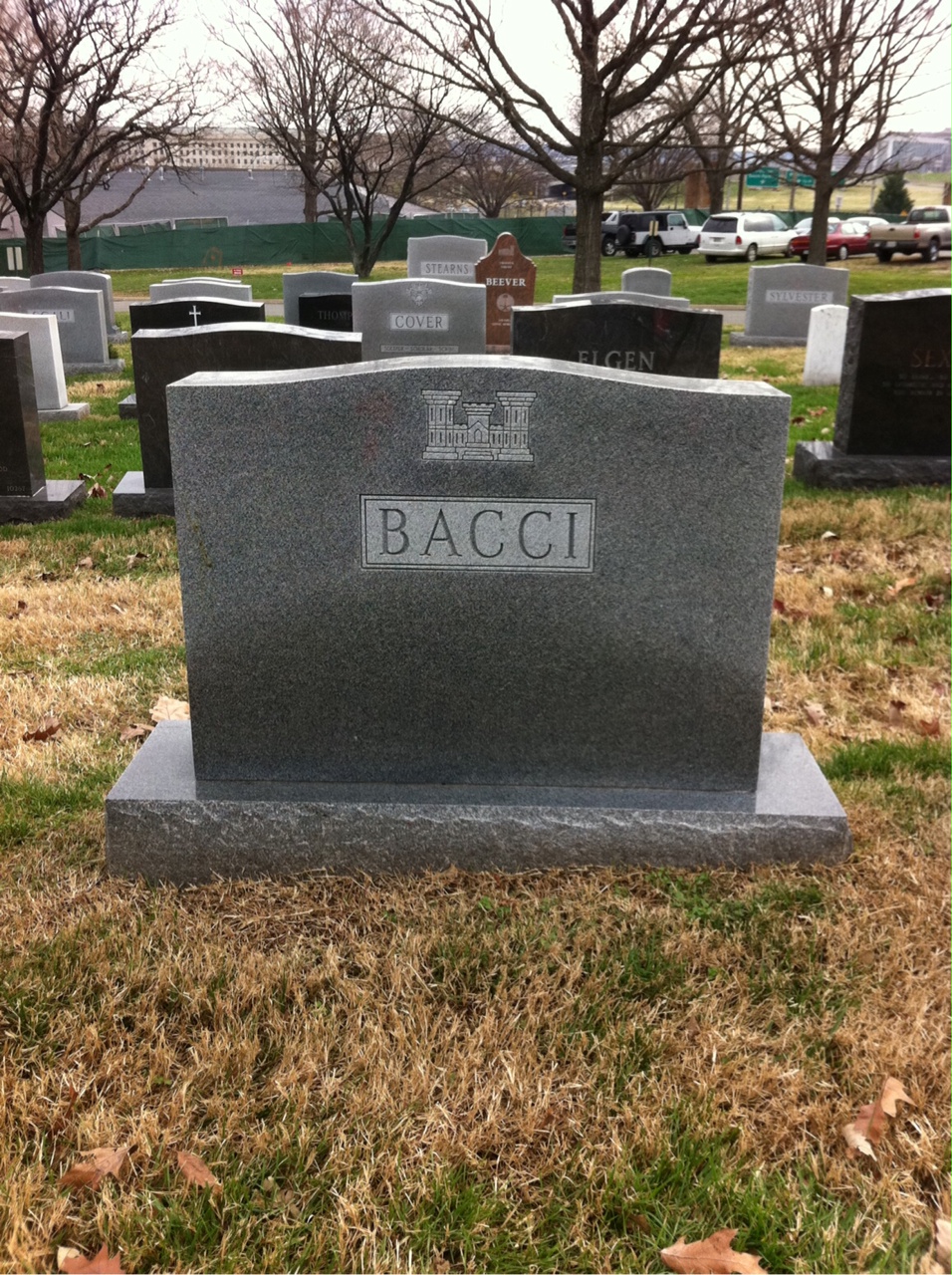 Back of headstone — Joseph Bacci