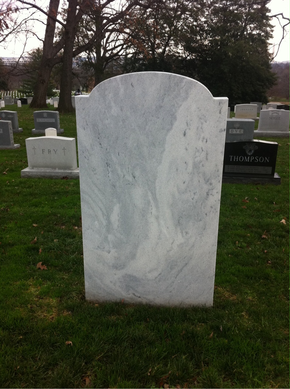 Back of headstone — Robert M Patterson