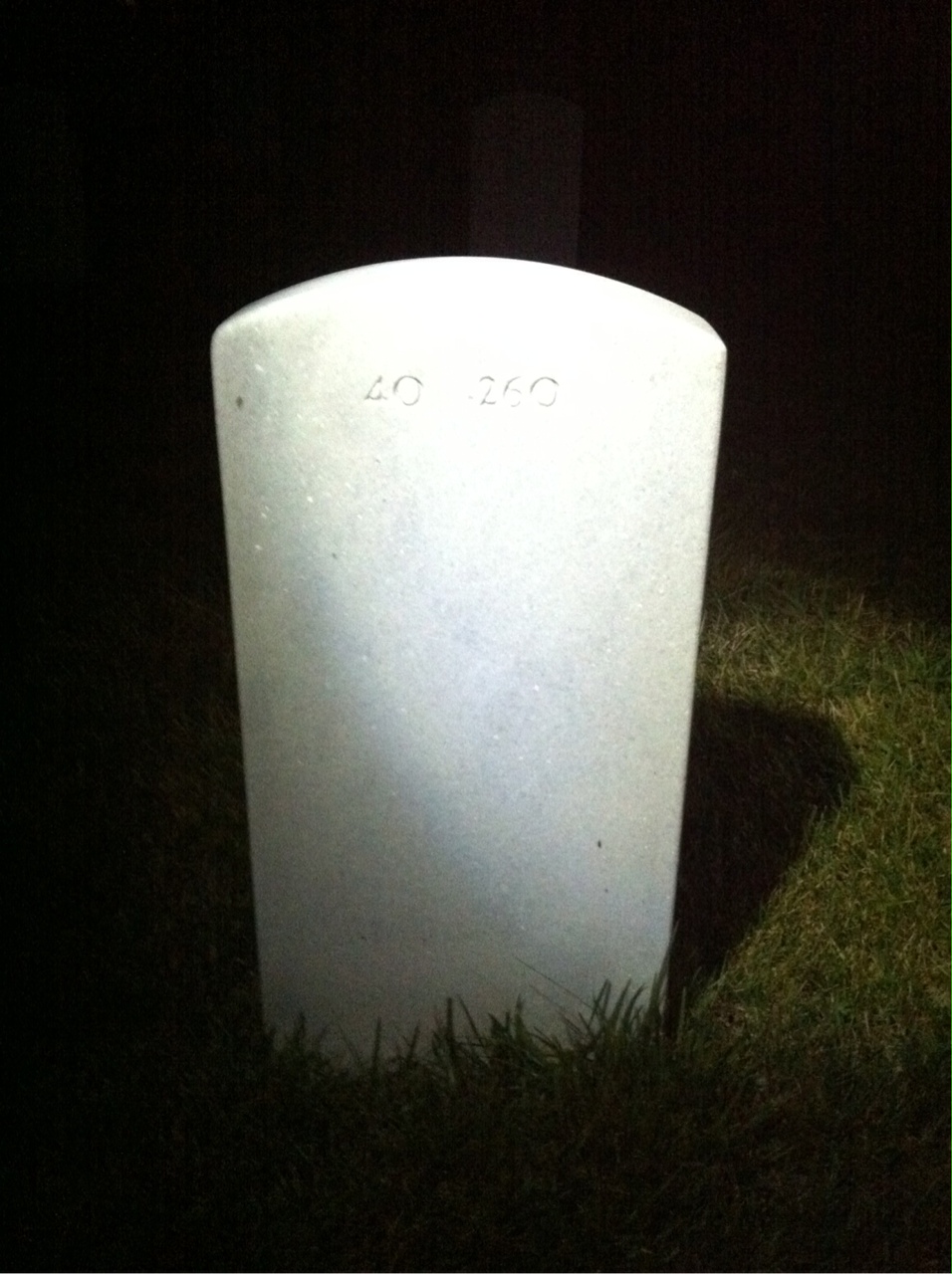 Back of headstone — Ida Campbell