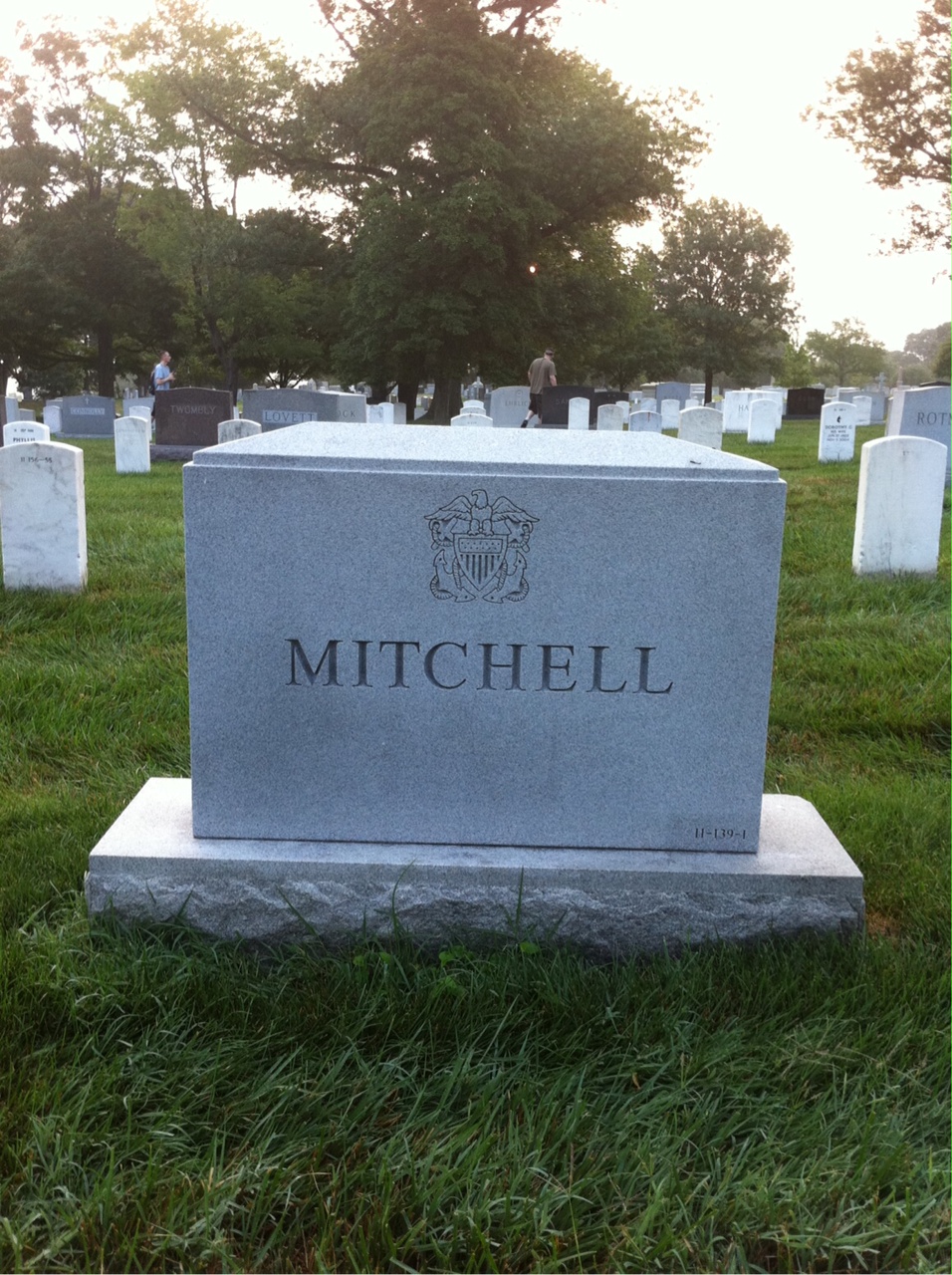 Back of headstone — Thomas Mitchell