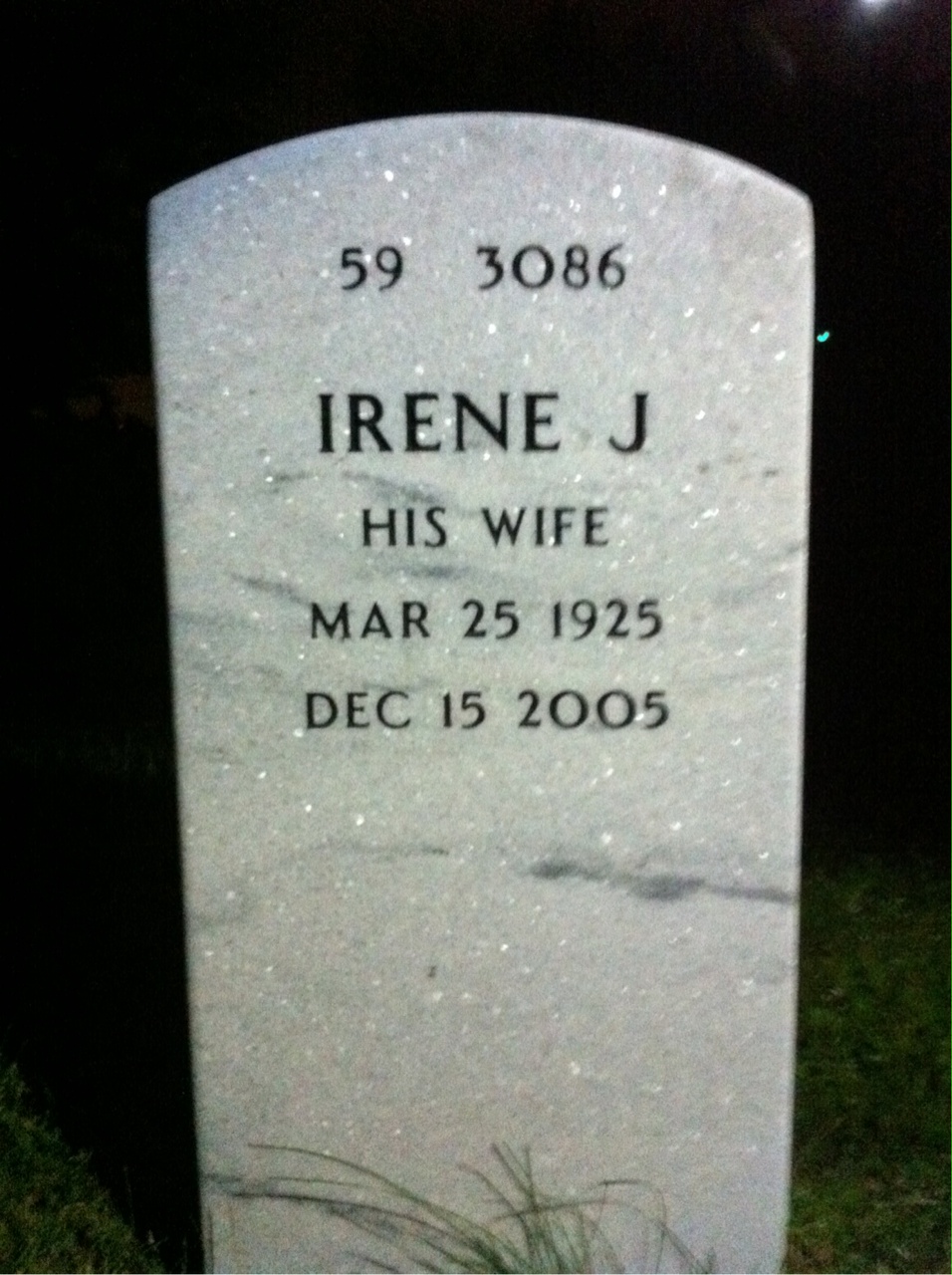 Back of headstone — Isidore Fessler