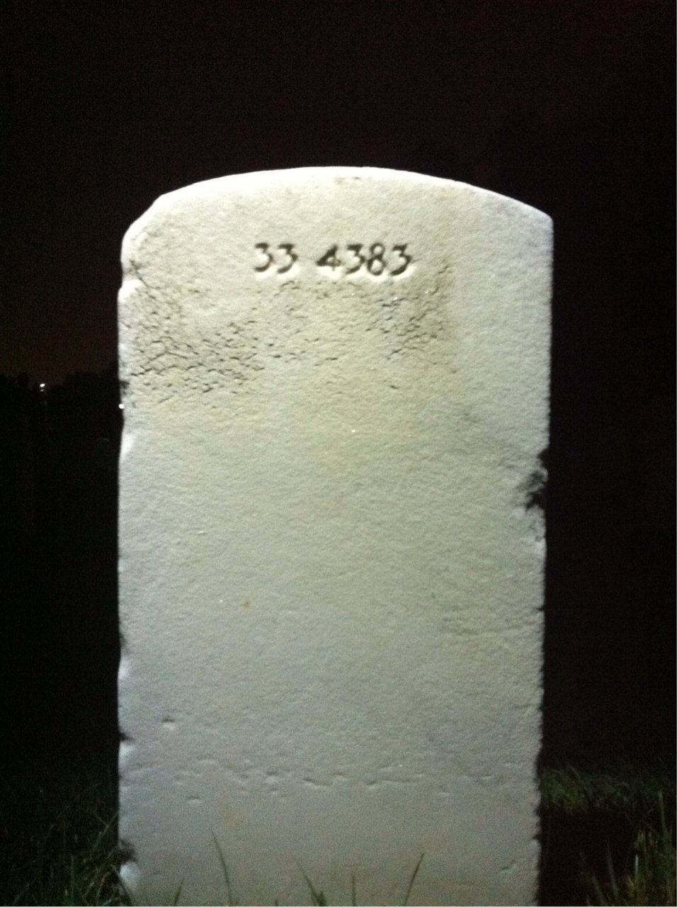 Back of headstone — Carroll Murnane