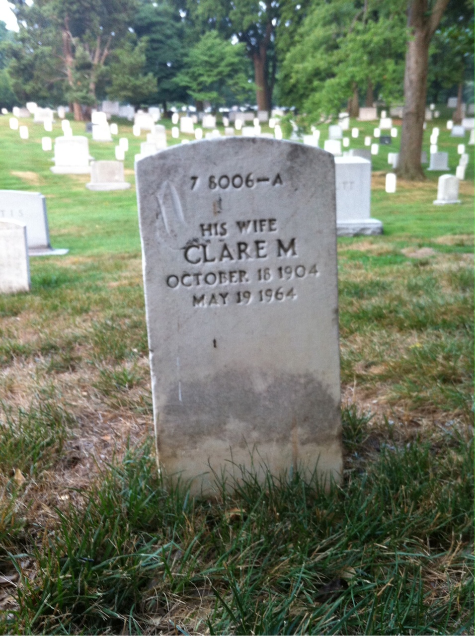 Back of headstone — Roy F Hall