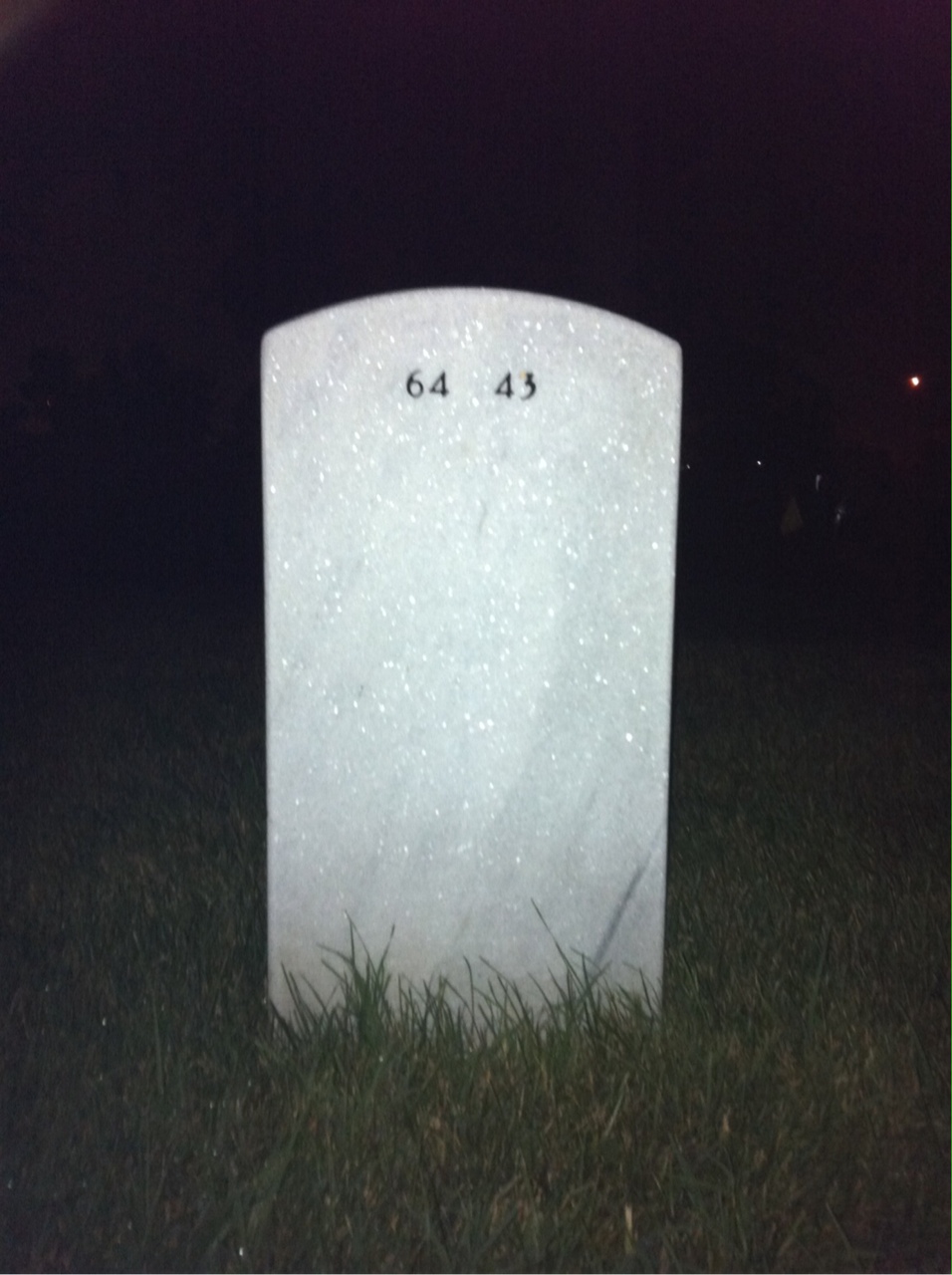 Back of headstone — Stuart Huffman