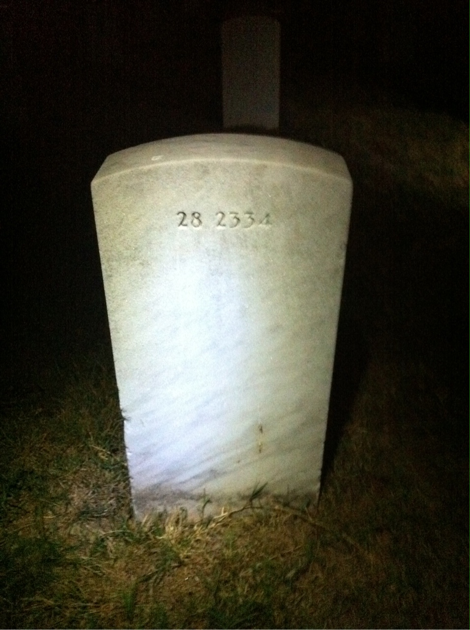 Back of headstone — George Frederick Kleinhans