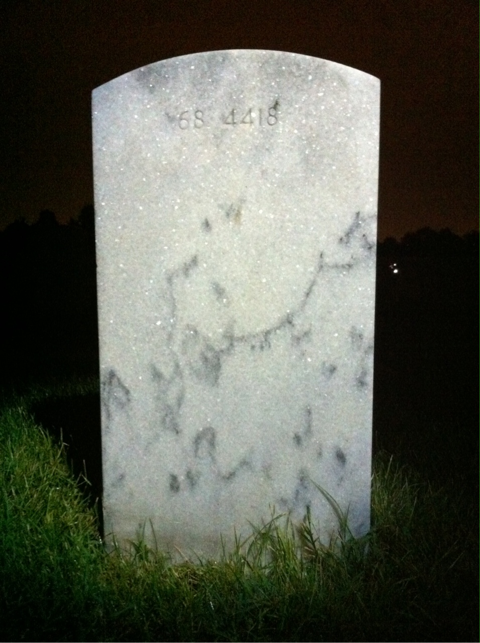Back of headstone — Carl Bagwell