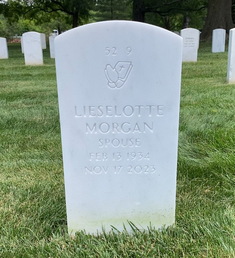 Back of headstone — Dewey Morgan
