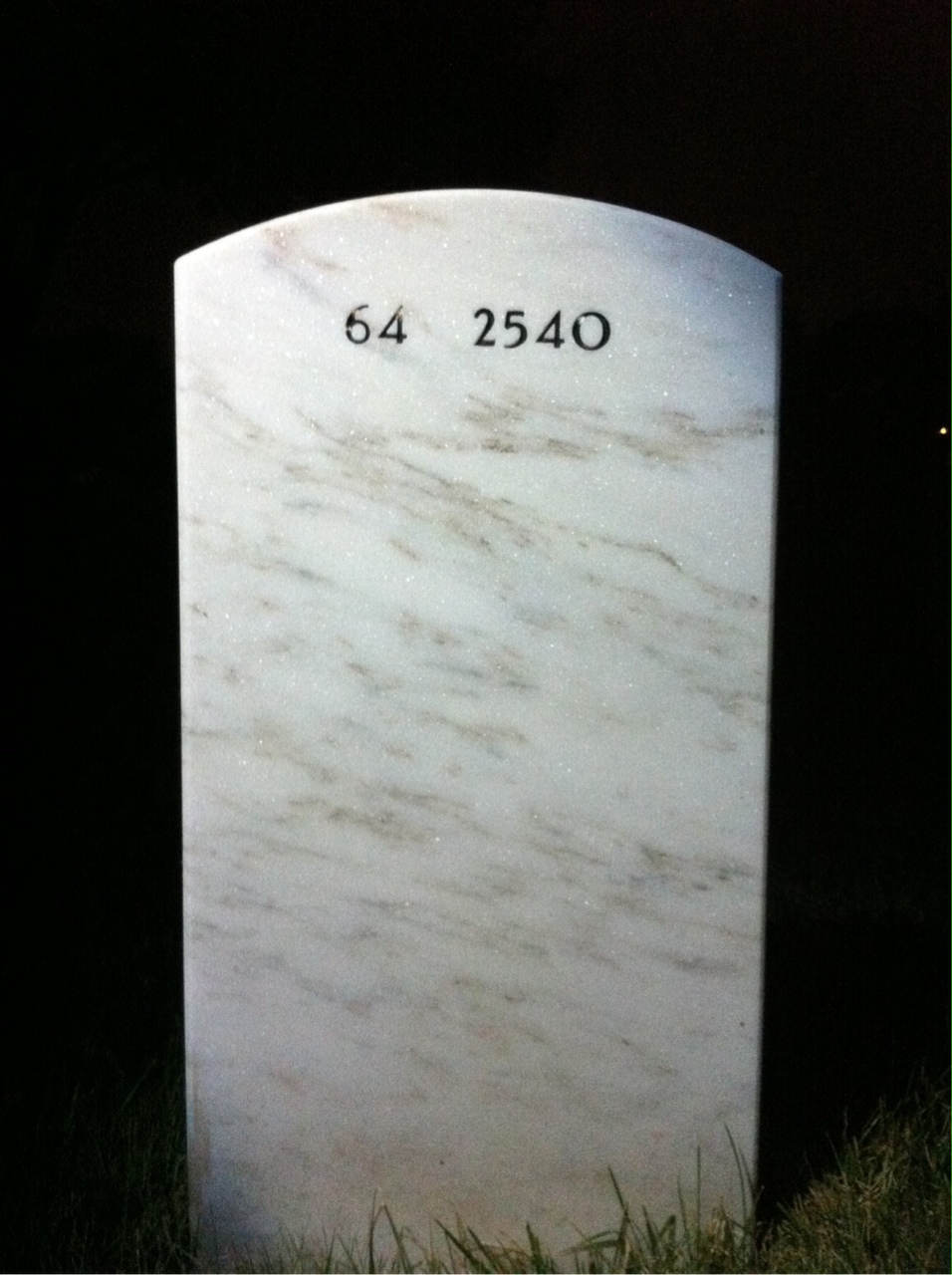 Back of headstone — Benjamin Paul
