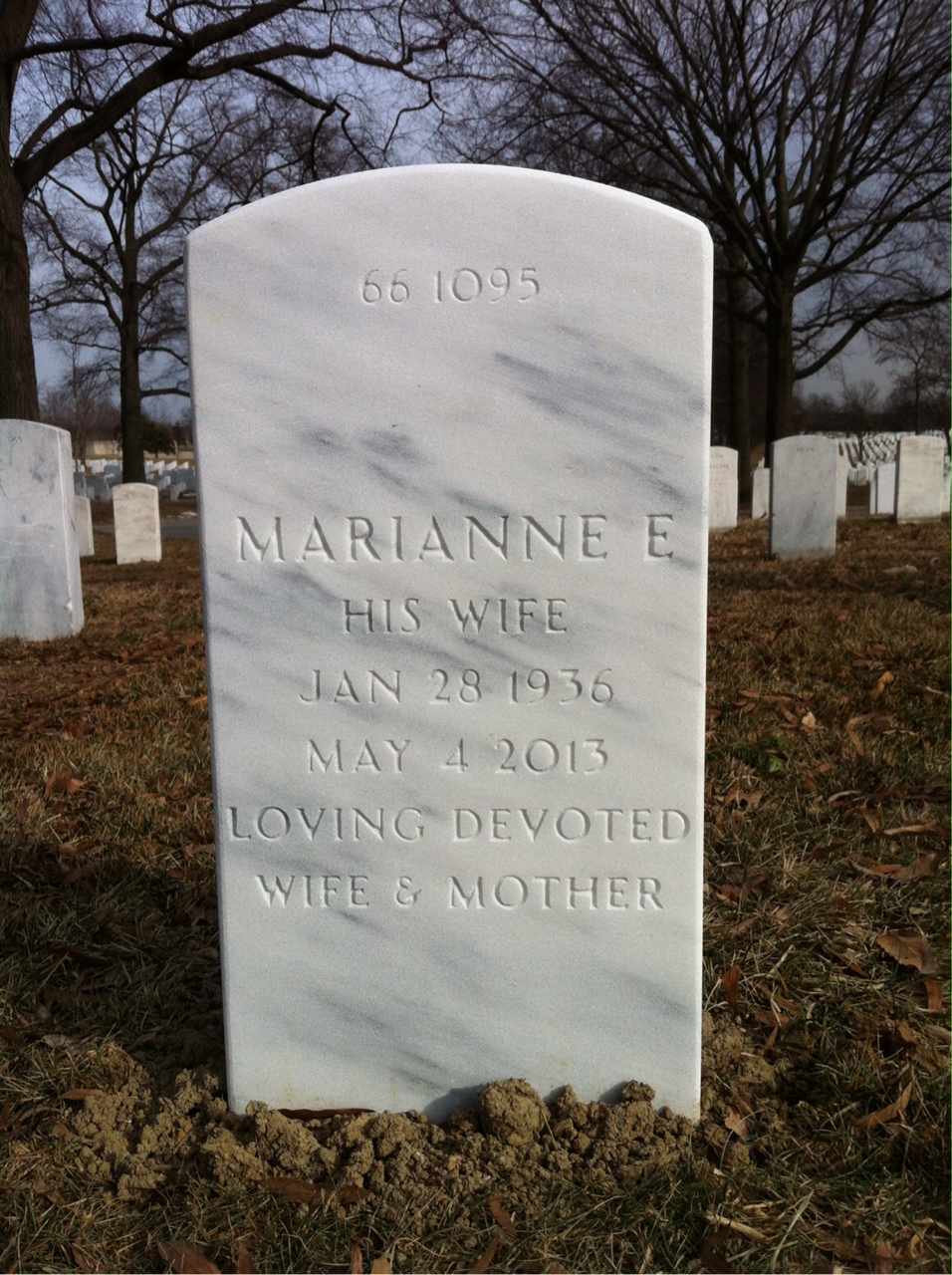 Back of headstone — John Fitzgerald