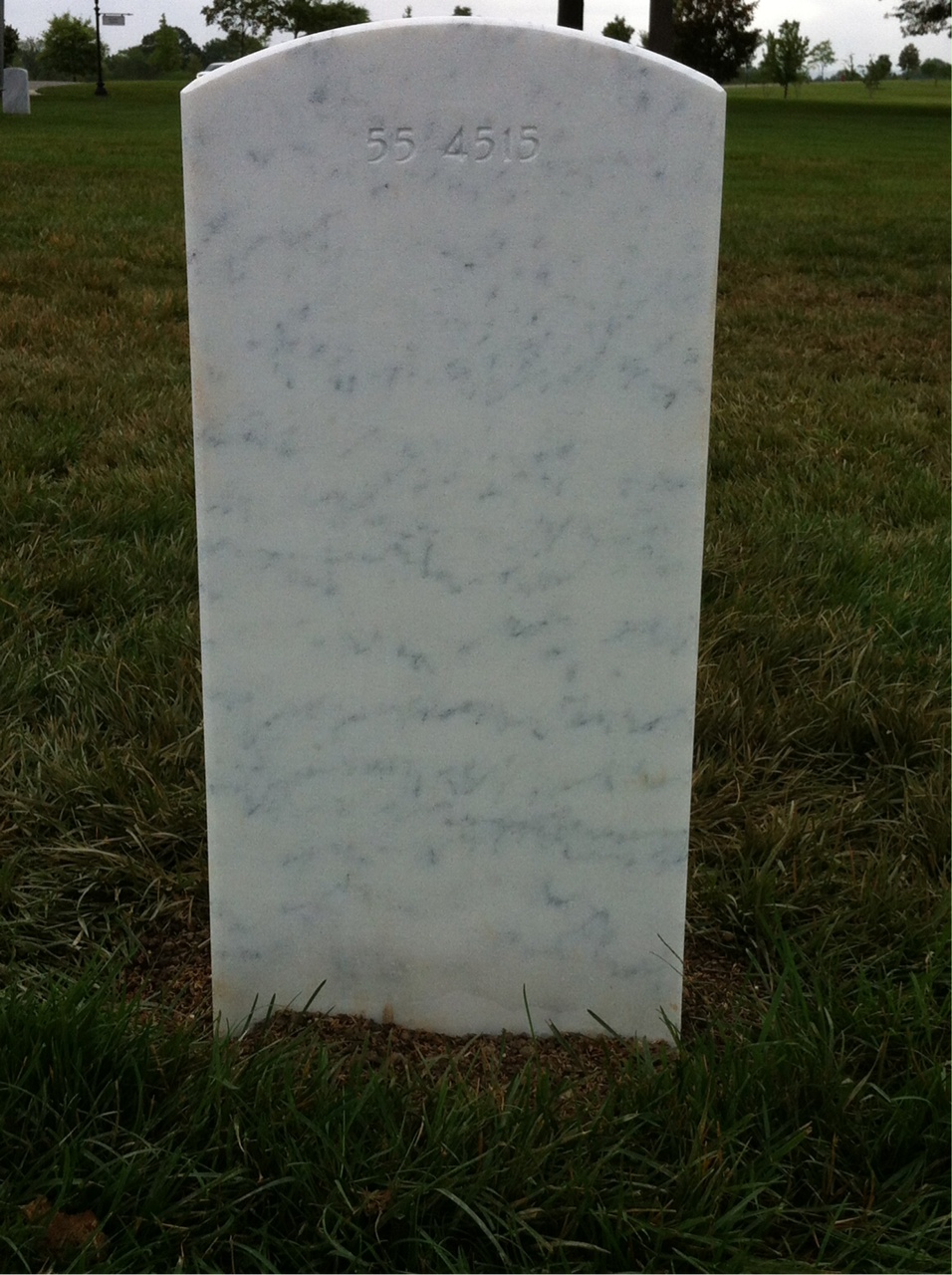 Back of headstone — William Moore